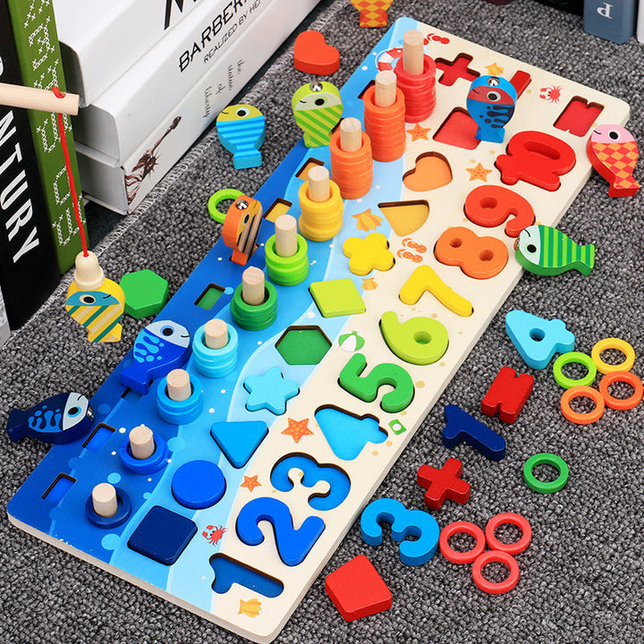 Children Wooden Number Puzzle Toy Early Education Intellectual Development