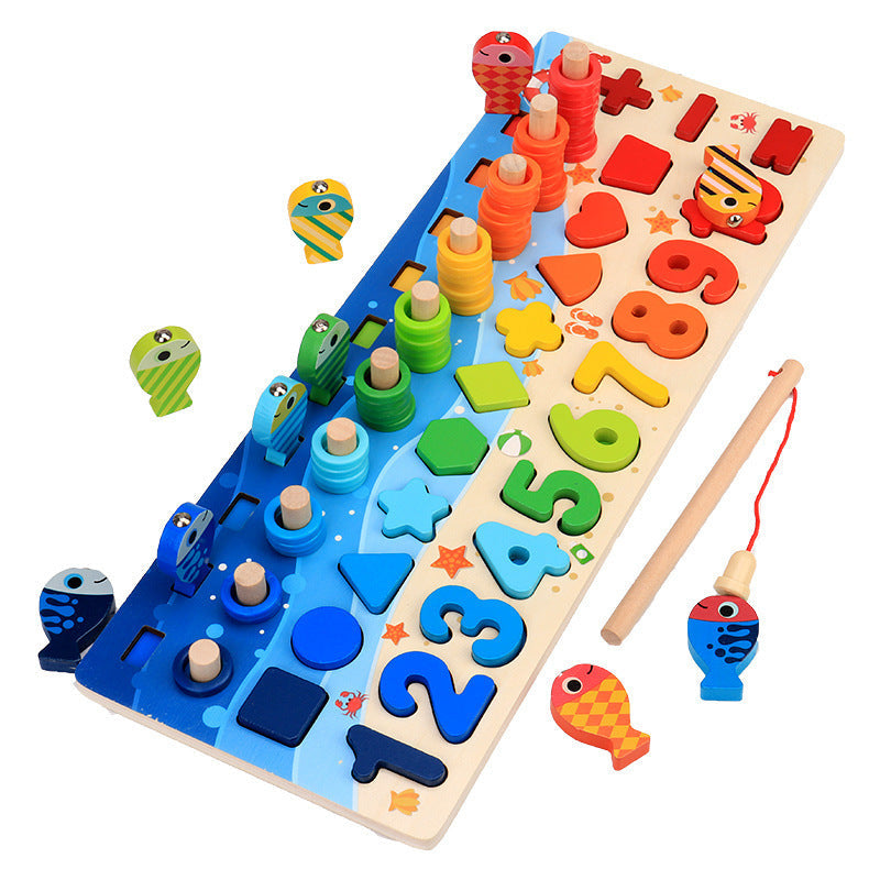 Children Wooden Number Puzzle Toy Early Education Intellectual Development