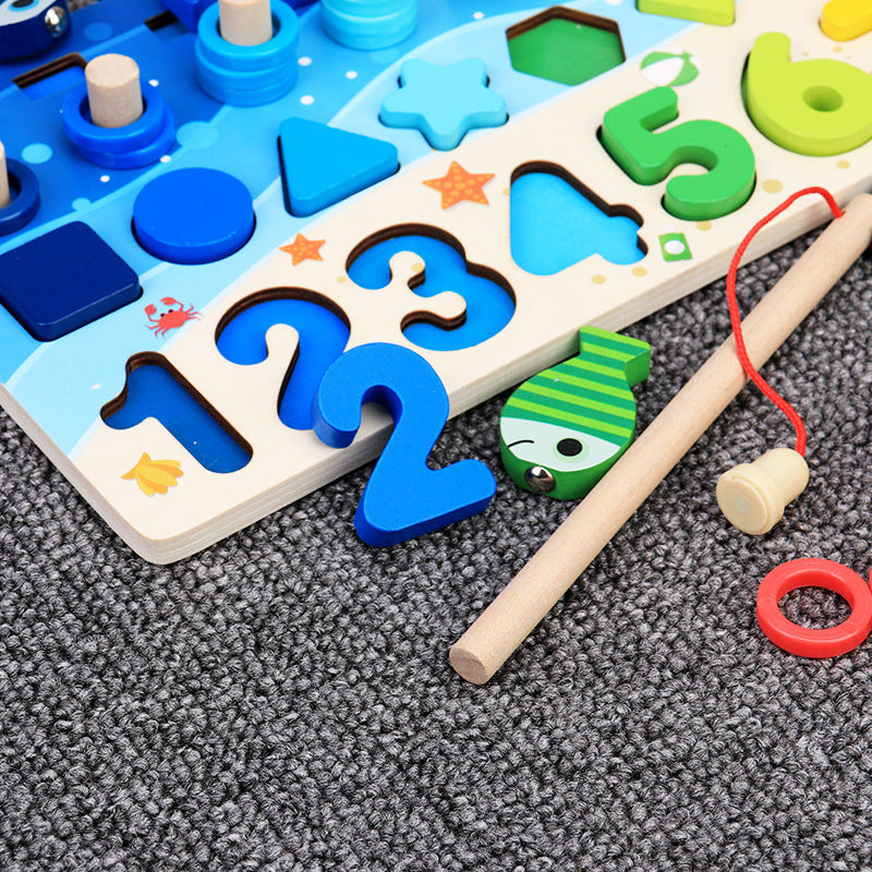 Children Wooden Number Puzzle Toy Early Education Intellectual Development