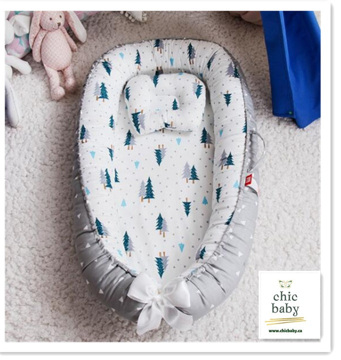 Portable Baby Crib Removable Washable Cotton Travel Bed for Infants