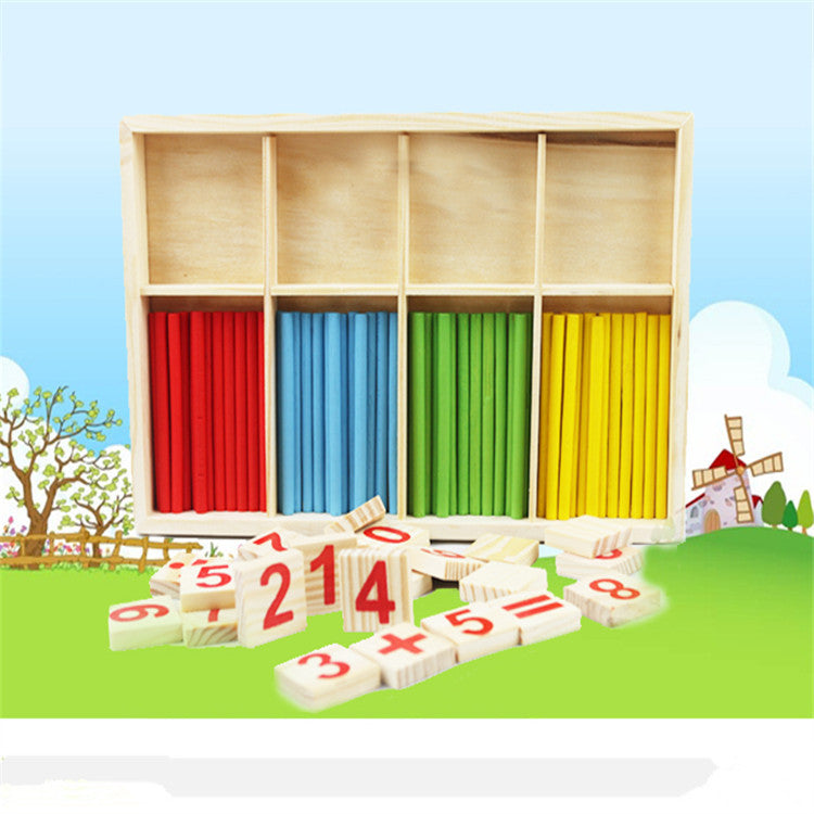 Children Counting Sticks Montessori Math Teaching Early Education Toy