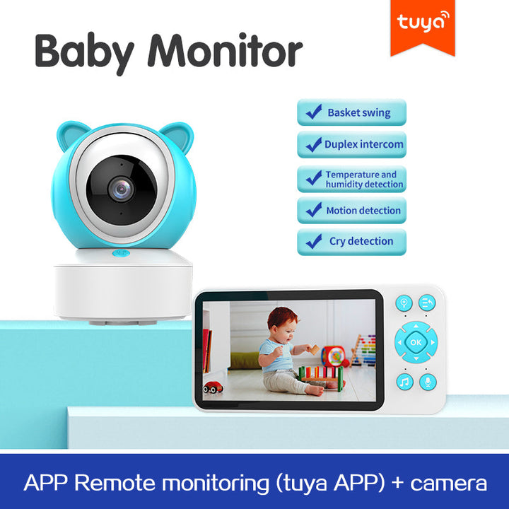 Baby Monitor Dual Use Smartphone 5 Inch Temperature Detection