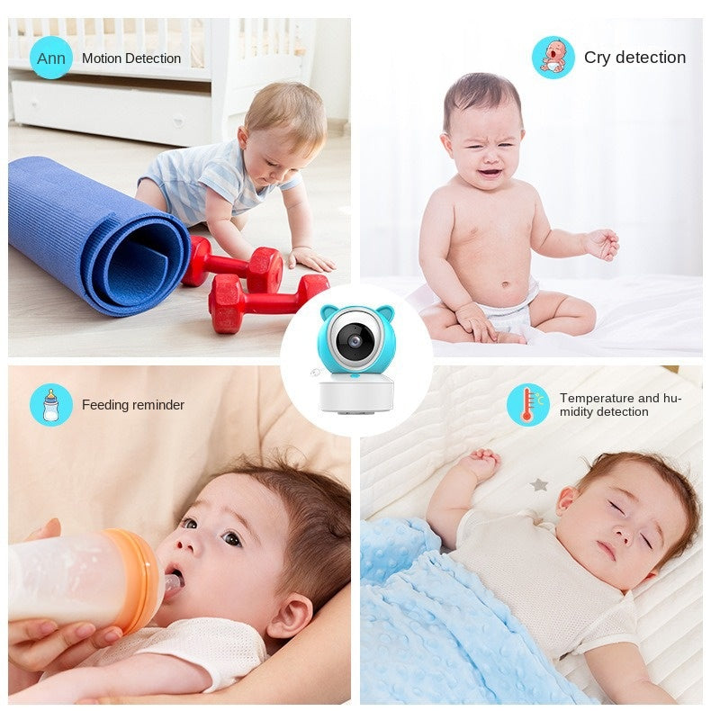 Baby Monitor Dual Use Smartphone 5 Inch Temperature Detection