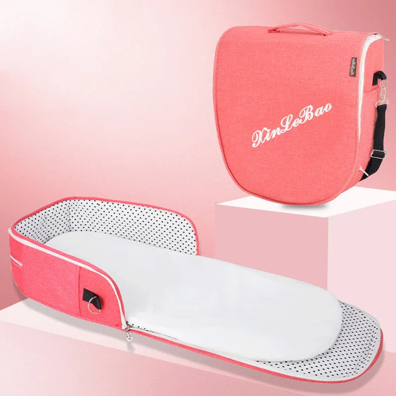 Multifunctional Folding Baby Crib Portable Travel Cot with Mosquito