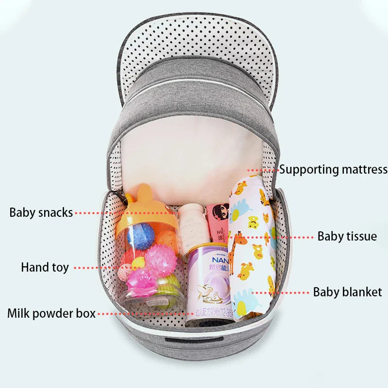 Multifunctional Folding Baby Crib Portable Travel Cot with Mosquito