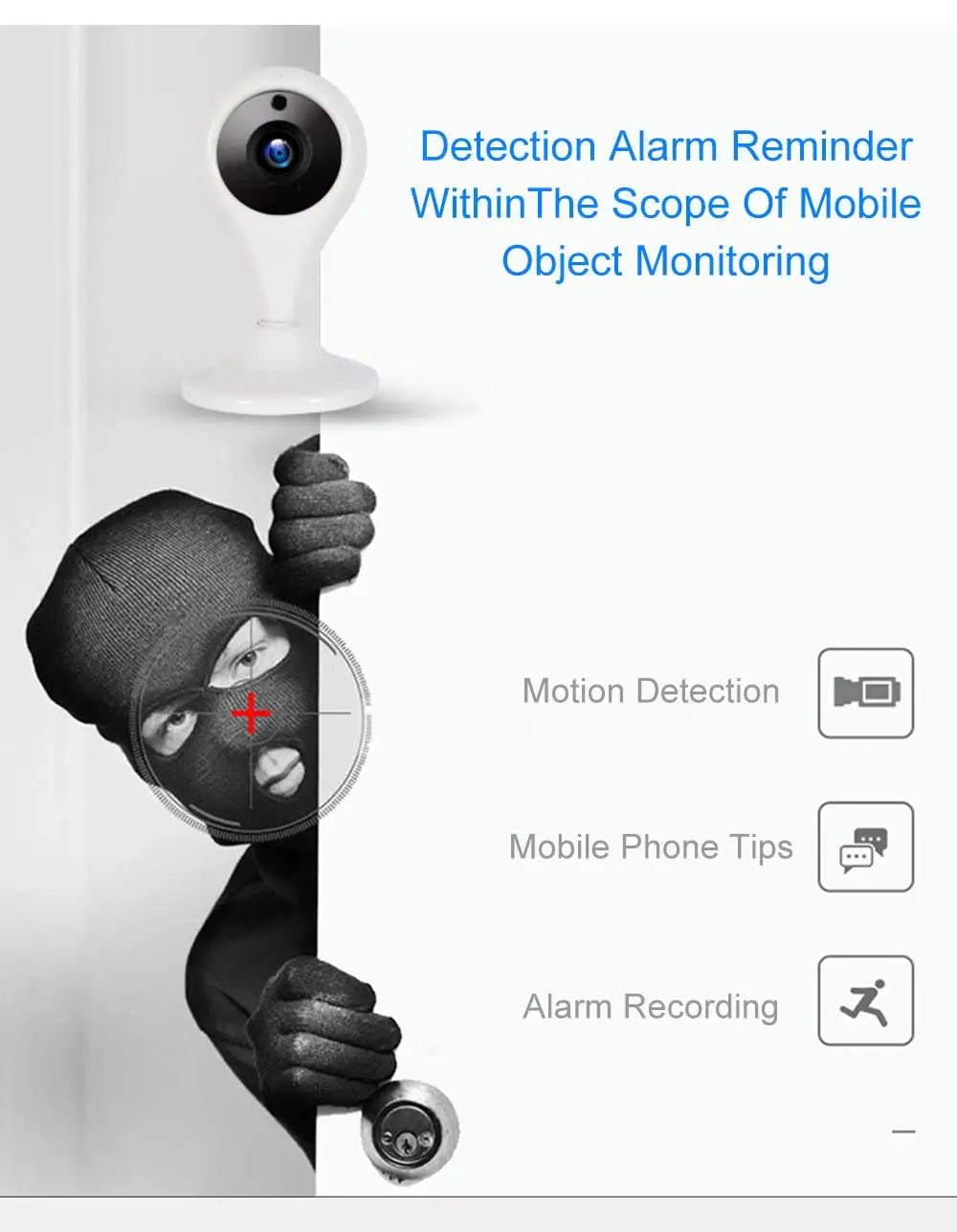 Smart WiFi Baby Monitor Home Security Camera 720P Wireless CCTV