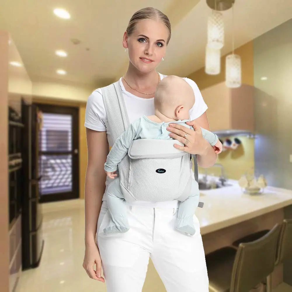 Natural Cotton Ergonomic Baby Carrier Sling for Newborn Infant Toddler