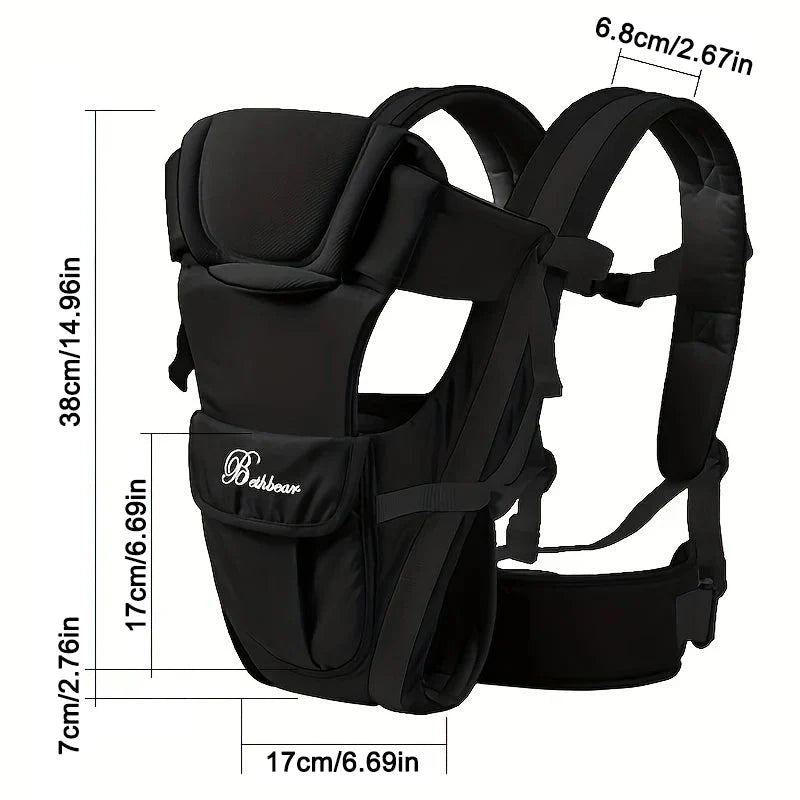 4 In 1 Ergonomic Baby Carrier Backpack Adjustable Newborn to Toddler