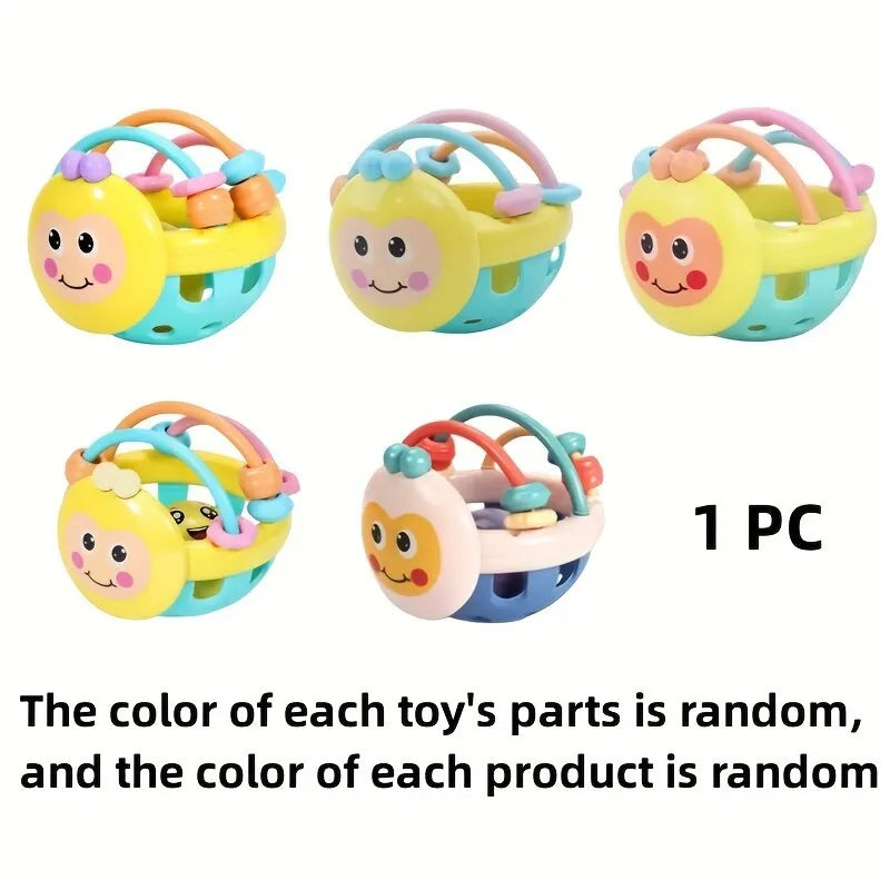 Baby Catch Ball Rattle Toy 10cm Bendable Infant Development