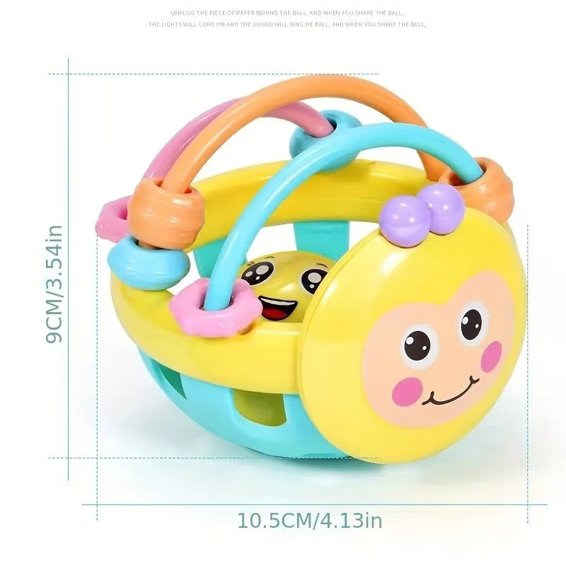 Baby Catch Ball Rattle Toy 10cm Bendable Infant Development