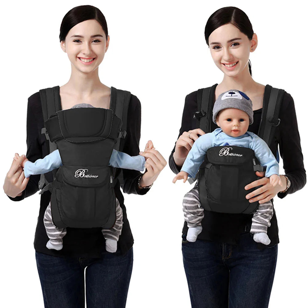 4 In 1 Ergonomic Baby Carrier Backpack Adjustable Newborn to Toddler