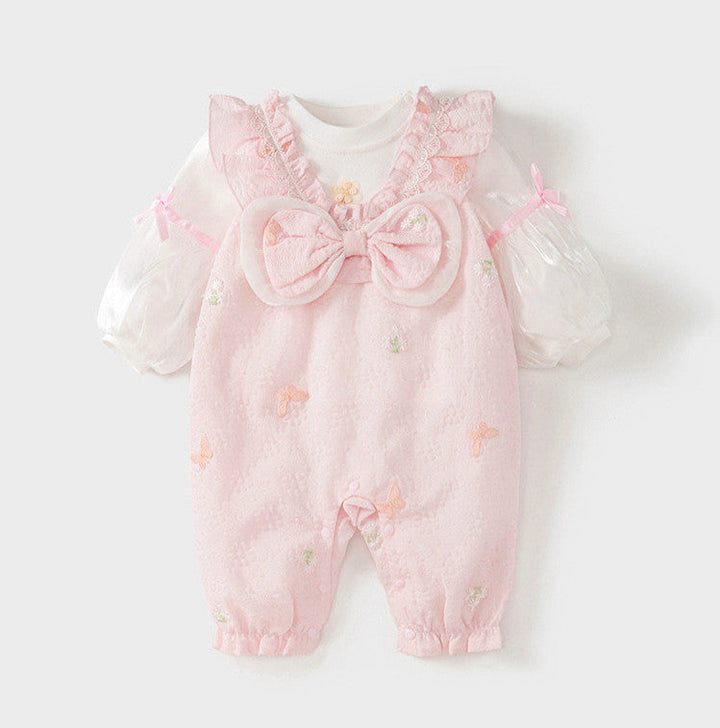 SpringAutumn One-Hundred-Day Romper Set For Baby Girls Full Moon